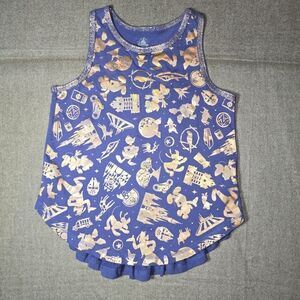 Walt Disney World 50th Anniversary Tank Girls 7/8 Purple Rose Gold